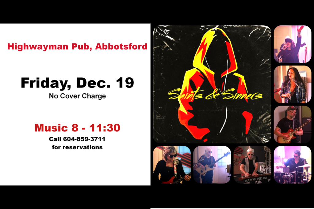 Saints and Sinners, Highwayman Pub, Dec. 19